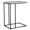 StudioLX Accent Furniture Black Metal Frame With White Morwad Honed Marble Top