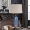 StudioLX Table Lamp Blue, Textured Ceramic Base