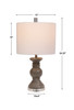 StudioLX Table Lamp Textured Metallic Stone Gray