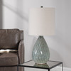 StudioLX Table Lamp Rust And Aqua Colored Ceramic Glaze Base