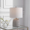 StudioLX Table Lamp Gray And White Etched Concrete Base