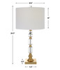 StudioLX Table Lamp Brass Plated Finish