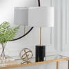 StudioLX Table Lamp Matte Black Metal Base With Gold Accents
