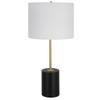 StudioLX Table Lamp Matte Black Metal Base With Gold Accents