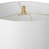 StudioLX Table Lamp White Metal Base With Gold Accents