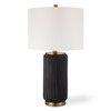 StudioLX Table Lamp Black Ceramic With Gold Accents