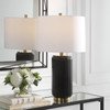 StudioLX Table Lamp Black Ceramic With Gold Accents