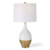 StudioLX Table Lamp Ceramic Body With White And Gold Finish