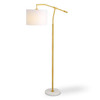 StudioLX Floor Lamp Gold Stem With White Marble Foot