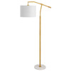 StudioLX Floor Lamp Gold Stem With White Marble Foot