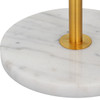 StudioLX Floor Lamp Gold Stem With White Marble Foot