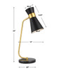 StudioLX Desk Lamp Gold With Black Marble Foot