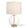 StudioLX Table Lamp Clear Glass Body With Gold Accents