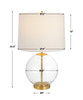 StudioLX Table Lamp Clear Glass Body With Gold Accents