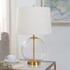 StudioLX Table Lamp Clear Glass Body With Gold Accents