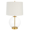 StudioLX Table Lamp Clear Glass Body With Gold Accents