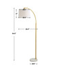 StudioLX Floor Lamp Gold Metal Body With White Marble Foot