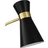 StudioLX Floor Lamp Gold Finish With Black Marble Foot