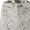 StudioLX Table Lamp Ceramic Table Lamp With A Heavily Distressed Off White Stone Finish