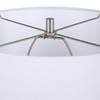 StudioLX Table Lamp Rattan Finished In White With Brushed Nickel Accents