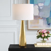 StudioLX Table Lamp Ceramic Base Finished In A Gold Electroplating