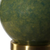 StudioLX Table Lamp Ceramic Base Finished In A Distressed Emerald Green Glaze