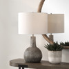 StudioLX Table Lamp Textured Gourd Shaped Ceramic Lamp Finished In Ivory