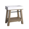 Auburn 31.5" Single Sink Console, Weathered Timber w/ Glossy White Mineral Composite Stone Top