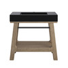 Auburn 36" Single Sink Console, Weathered Timber w/ Black Matte Mineral Composite Stone Top