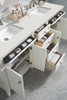 Brittany 72" Bright White Double Vanity W/ 3 Cm Lime Delight Quartz Top