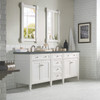 Brittany 72" Bright White Double Vanity W/ 3 Cm Parisien Bleu Quartz Top