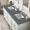 Brittany 72" Bright White Double Vanity W/ 3 Cm Parisien Bleu Quartz Top