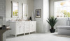 Brittany 72" Bright White Double Vanity W/ 3 Cm White Zeus Quartz Top