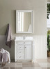 Bristol 30" Single Vanity, Bright White w/ Single Hole 3 CM White Zeus Silestone Top & Backsplash