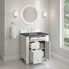 Bristol 30" Single Vanity, Bright White w/ 3 CM Parisien Bleu Silestone Top