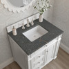 Bristol 30" Single Vanity, Bright White w/ 3 CM Parisien Bleu Silestone Top
