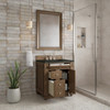 Bristol 30" Single Vanity, Saddle Brown, w/ 3 CM Phantome Eclos Top