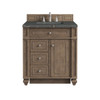 Bristol 30" Single Vanity, Whitewashed Walnut w/ 3 CM Parisien Bleu Silestone Top