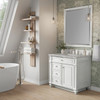 Bristol 36" Single Vanity, Bright White w/ 3 CM Victorian Silver Silestone Top