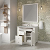 Bristol 36" Single Vanity, Bright White w/ 3 CM Victorian Silver Silestone Top