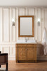 Bristol 36" Single Vanity, Saddle Brown w/ Single Hole 3 CM White Zeus Silestone Top & Backsplash
