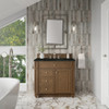 Bristol 36" Single Vanity, Saddle Brown, w/ 3 CM Phantome Eclos Top