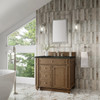 Bristol 36" Single Vanity, Saddle Brown, w/ 3 CM Phantome Eclos Top