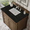 Bristol 36" Single Vanity, Saddle Brown, w/ 3 CM Phantome Eclos Top