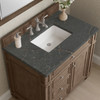 Bristol 36" Single Vanity, Whitewashed Walnut w/ 3 CM Parisien Bleu Silestone Top