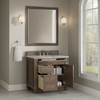 Bristol 36" Single Vanity, Whitewashed Walnut w/ 3 CM Victorian Silver Silestone Top