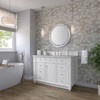 Bristol 48" Single Vanity, Bright White w/ 3 CM Victorian Silver Silestone Top