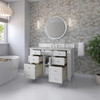 Bristol 48" Single Vanity, Bright White w/ 3 CM Victorian Silver Silestone Top