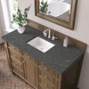 Bristol 48" Single Vanity, Saddle Brown w/ 3 CM Parisien Bleu Silestone Top