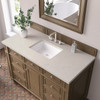 Bristol 48" Single Vanity, Saddle Brown, w/ 3 CM Siberian Silestone Top
